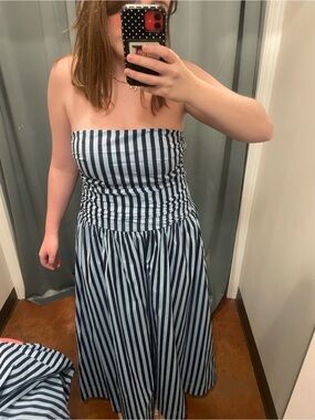 Striped Drop Waist Dress